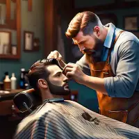 Berber Dükkanı Saç Dövme 3d